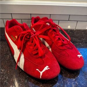 Puma Speedcat Red and White Sneakers
